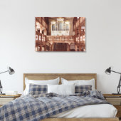 Uitzicht van het orgaan canvas afdruk (Insitu (Slaapkamer))
