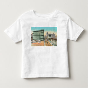 Uitzicht van het overstromingsgebouw kinder shirts