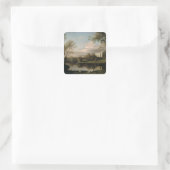 Uitzicht van het Paleis Pavlovsk, c.1800 Vierkante Sticker (Tas)