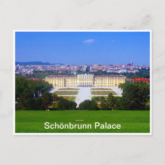 uitzicht van het paleis schönbrunn briefkaart (Voorkant)