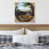 Uitzicht van het Paleis van Versailles in 1669 Canvas Afdruk (Insitu (Slaapkamer))