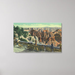 Uitzicht van het park canvas afdruk