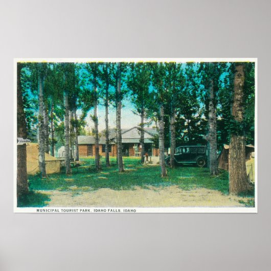 Uitzicht van het park Idaho voor het gemeentetoeri Poster (Voorkant)