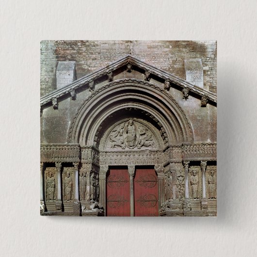 Uitzicht van het portaal vierkante button 5,1 cm (Voorkant)