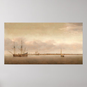 Uitzicht van het Poster van Abraham de Verwer Fine