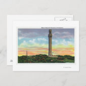 Uitzicht van het Provincetown Pilgrim Memorial Mon Briefkaart (Voorkant / Achterkant)