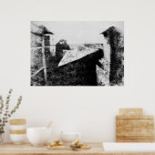 Uitzicht van het raam op Le Gras 1826 Poster (Keuken)