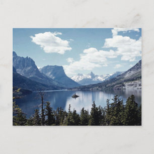 Uitzicht van het Rocky Mountain-meer, Glacier Nati Briefkaart