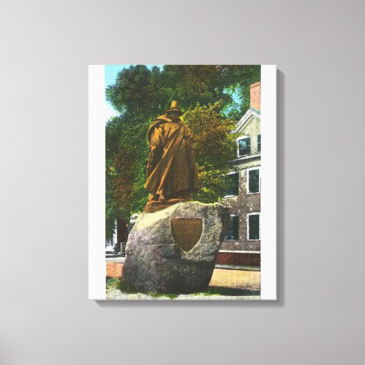 Uitzicht van het Roger Conant Statue Canvas Afdruk (Voorkant)