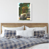 Uitzicht van het Roger Conant Statue Canvas Afdruk (Insitu (Slaapkamer))