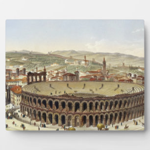 Uitzicht van het Romeinse amfitheater te Verona, g Fotoplaat