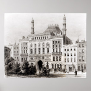 Uitzicht van het Royal Panopticon of Science and Poster