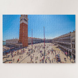 Uitzicht van het San Marco-plein met menigte, Vene Legpuzzel