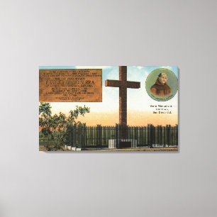 Uitzicht van het Serra Monument, Old Town San Dieg Canvas Afdruk