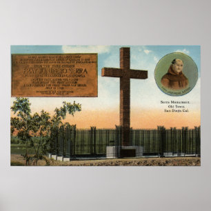 Uitzicht van het Serra Monument, Old Town San Dieg Poster
