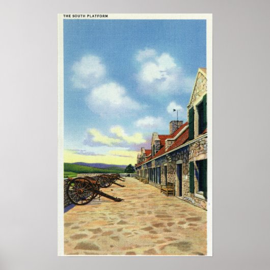 Uitzicht van het South Platform Poster (Voorkant)