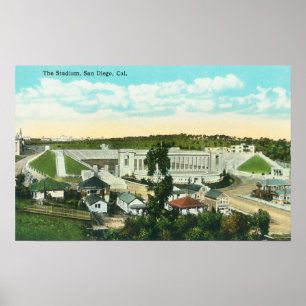 Uitzicht van het StadiumSan Diego, CA Poster