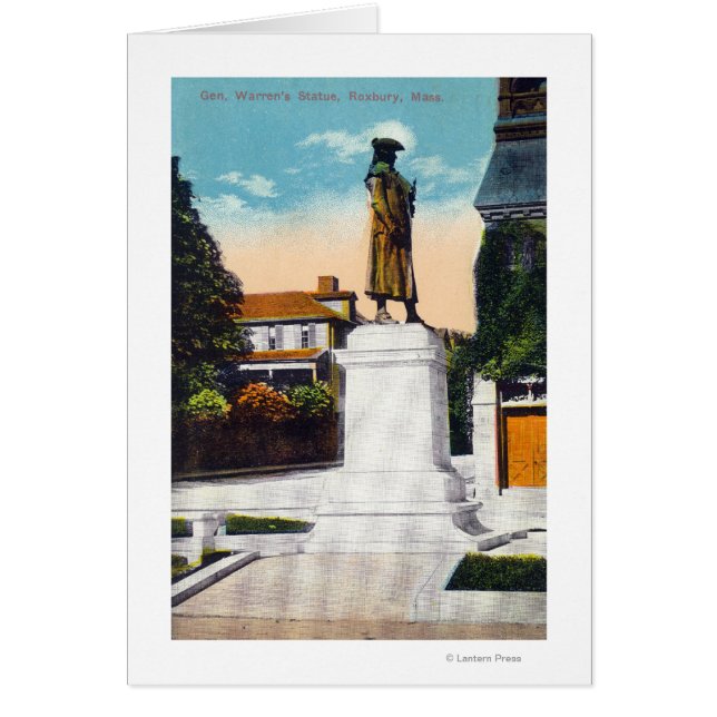 Uitzicht van het standbeeld van generaal Warren (Voorkant)