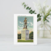 Uitzicht van het statuut van het kleine Man Briefkaart (Staand voorkant)