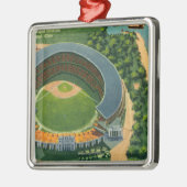 Uitzicht van het Stedelijke StadiumCleveland, OH Metalen Ornament (Links)