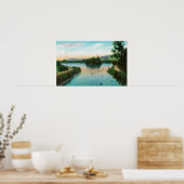 Uitzicht van het Stowe-meer in Golden Gate Park Poster (Keuken)