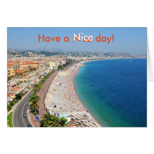 Uitzicht van het strand in Nice, Frankrijk