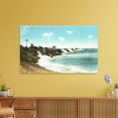 Uitzicht van het Surf en het Breakwater Canvas Afdruk (Insitu (Woonkamer))