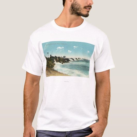 Uitzicht van het Surf en het Breakwater T-shirt (Voorkant)