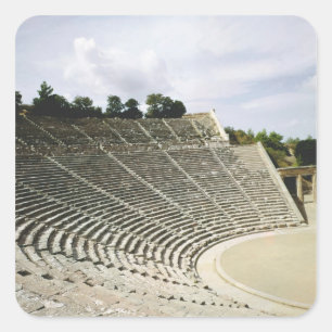 Uitzicht van het theater, c.360 BC Vierkante Sticker