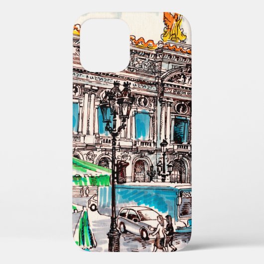 Uitzicht van het theater in Parijs Case-Mate iPhone Case (Achterkant)