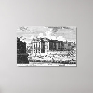 Uitzicht van het Trautson-paleis gebouwd voor graa Canvas Afdruk