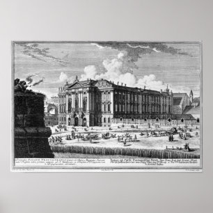 Uitzicht van het Trautson-paleis gebouwd voor graa Poster