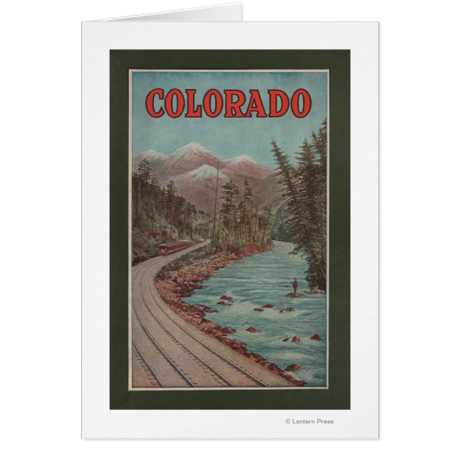 Uitzicht van het treinverkeer langs de rivier - re (Voorkant)