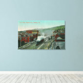 Uitzicht van het vliegtuig van de Train van Shattu Canvas Afdruk (Insitu (Houten vloer))