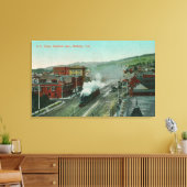 Uitzicht van het vliegtuig van de Train van Shattu Canvas Afdruk (Insitu (Woonkamer))