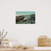 Uitzicht van het vliegtuig van de Train van Shattu Poster (Keuken)