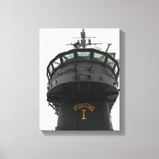 Uitzicht van het voorste gedeelte van de bovenbouw canvas afdruk (Voorkant)