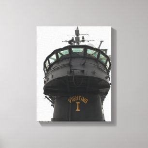Uitzicht van het voorste gedeelte van de bovenbouw canvas afdruk