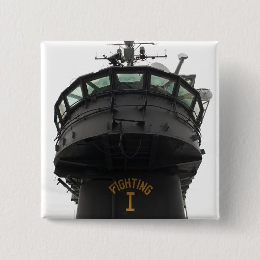 Uitzicht van het voorste gedeelte van de bovenbouw vierkante button 5,1 cm (Voorkant)
