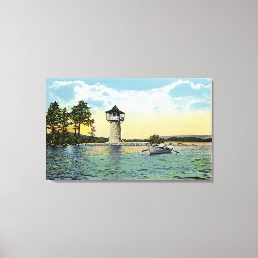 Uitzicht van het waarnemingscentrum voor het spoel canvas afdruk (Voorkant)