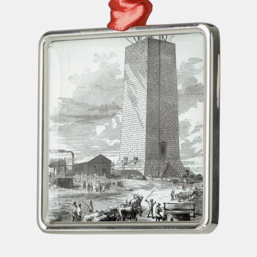 Uitzicht van het Washington Monument Metalen Ornament (Links)