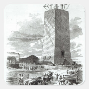 Uitzicht van het Washington Monument Vierkante Sticker