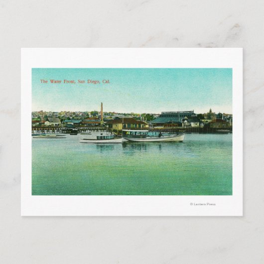Uitzicht van het Water FrontSan Diego, CA Briefkaart (Voorkant)