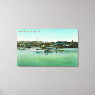 Uitzicht van het Water FrontSan Diego, CA Canvas Afdruk