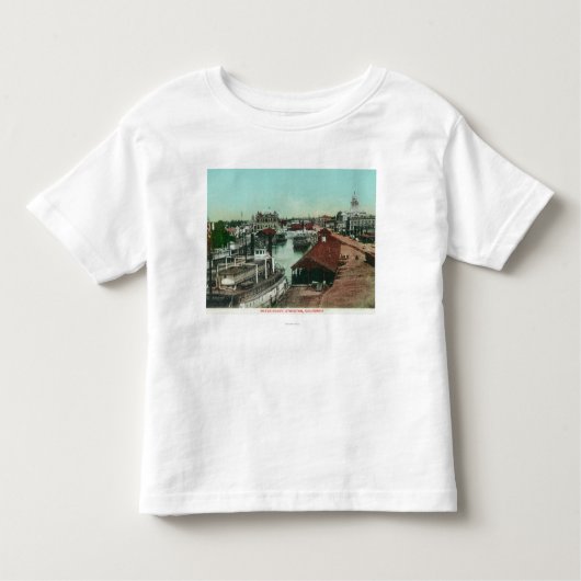 Uitzicht van het WaterfrontStockton, CA Kinder Shirts (Voorkant)