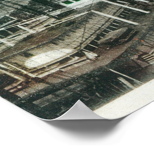 Uitzicht van het WaterfrontStockton, CA Poster (Hoek)