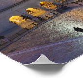 Uitzicht van het Westerne Wall Plaza, laat in de a Poster (Hoek)