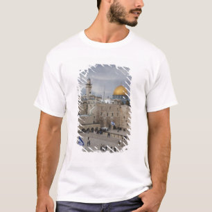 Uitzicht van het Westerne Wall Plaza, laat in de n T-shirt