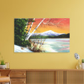 Uitzicht van het Whiteface-gebergte van het meer i Canvas Afdruk (Insitu (Woonkamer))