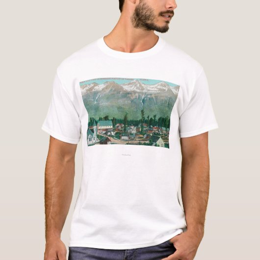 Uitzicht van het woongebied van de stad t-shirt (Voorkant)